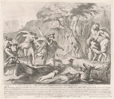 1743 Çini için Seconda Macchina: Kraliyet Avı by François Hutin
