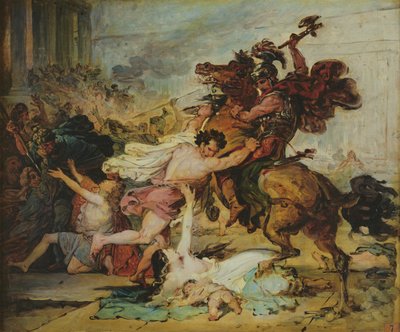 Romalılar Tarafından Kudüs Yağmalanmasının Taslağı, 1824 by François Joseph Heim