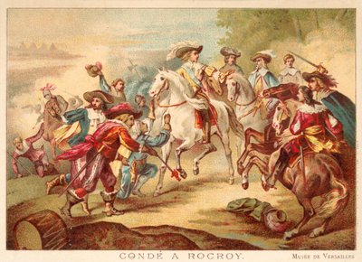 Rocroi Savaşı'ndaki Büyük Conde, 1643 (chromolitho) by François Joseph Heim
