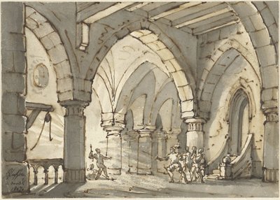 Don Luis de Vargas oyunundan bir sahne by François Joseph Pfeiffer (II)