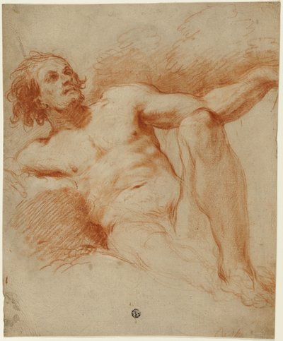 Oturan Erkek Çıplak by François Le Moyne