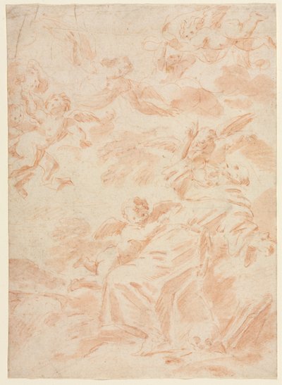 Aziz Francis'in Stigmatizasyonu, ilk üçüncü 1700'ler. by François Lemoyne