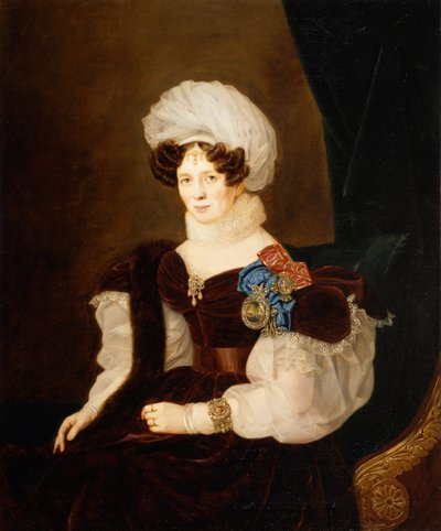Prenseslerin Portresi Tatyana Vasilievna Golitsyna 1783-1841, 1835. by François Nicolas Riss