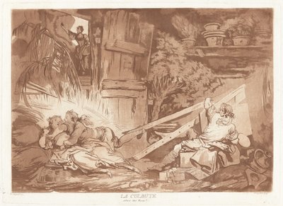 La Culbute (Takas) by François Philippe Charpentier after Jean Honoré Fragonard, published by Pierre François Basan