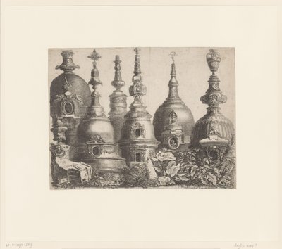Fantasiebouwwerken Çeşitli sönümleme parçalarının toplanması (seri başlığı) by François de Cuvilliés (fils)