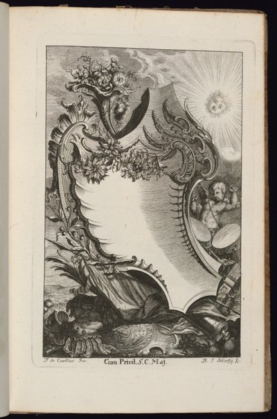 Bereket ve Güneşli Kartuş, Düzensiz Kartuşlar Kitabı by François de Cuvilliés the Elder