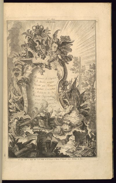 Kartuş için Tasarım by François de Cuvilliés the Elder