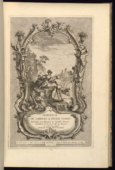 Büyük ve Küçük Bölmeli Kartuş Tasarımı by François de Cuvilliés the Elder