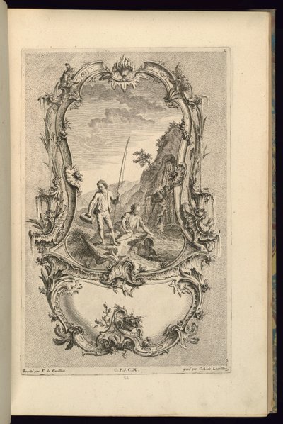 Büyük ve Küçük Bölmeli Kartuş Tasarımı by François de Cuvilliés the Elder