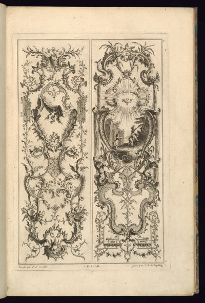 İki Panel için Tasarım by François de Cuvilliés the Elder