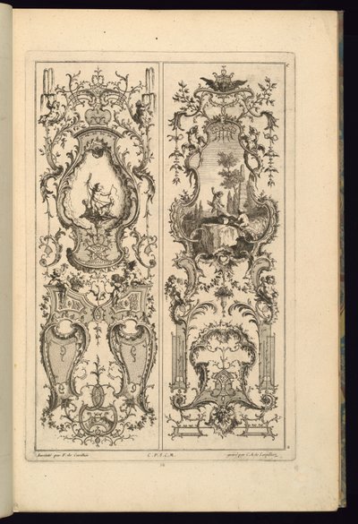 İki Panel için Tasarım by François de Cuvilliés the Elder
