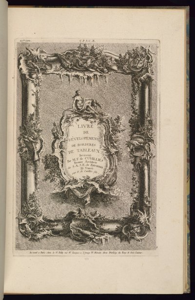 Çerçeve ve Kartuş için Tasarım by François de Cuvilliés the Elder