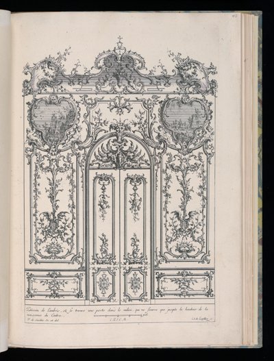 Çift Kapılı Duvar, Livre de Lambris (Kaplamanın Kitabı) by François de Cuvilliés the Elder