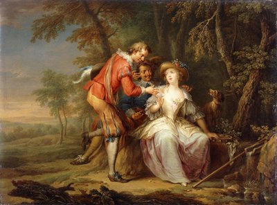 Ormanlık Manzaralarda Aşk Alegorik Sahneler, by Frans Christoph Janneck
