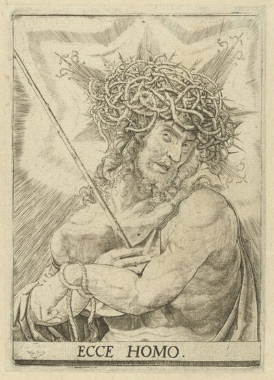 Acıların adamı Ecce homo (nesne üzerindeki başlık) by Frans Crabbe van Espleghem
