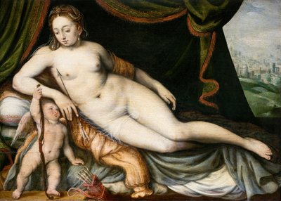 Venüs ve Aşk Tanrısı by Frans Floris I
