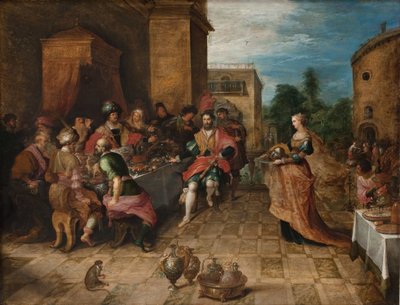 Herod'un Ziyafeti. Salome Vaftizci Yahya'nın Başını Sunar by Frans Francken d.Y.