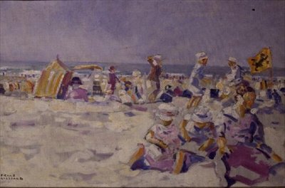 Sahil Sahnesi (tuval üzerine yağlı boya) by Frans Gaillard