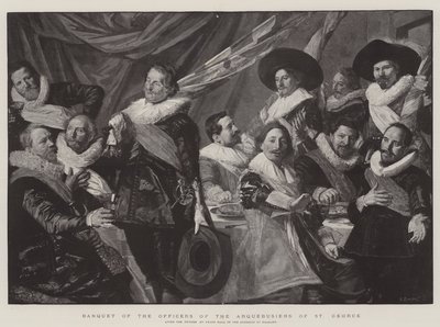 St George Arquebusiers Subaylarının Ziyafeti by Frans Hals