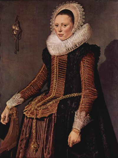 Felemenkçe: Bir Kadın Portresi Ayakta Duran Bir Kadın Portresi by Frans Hals