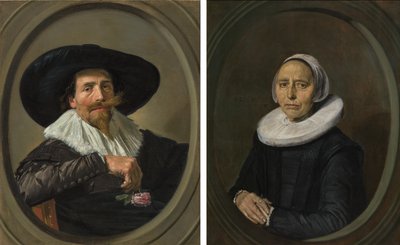 Frans Hals - Evli çift Pieter Dircksz Tjarck ve eşi l20022-b668k-kolyeler by Frans Hals