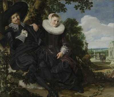 Bir Çiftin Portresi, Muhtemelen Isaac Abrahamsz Massa ve Beatrix van der Laen, c.1622 (tuval üzerine yağlı boya) by Frans Hals