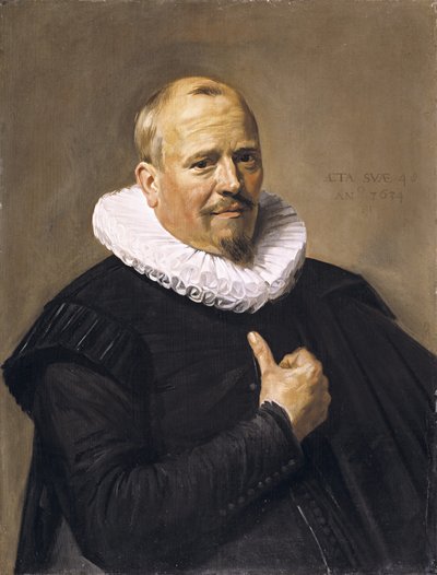 Bir Adamın Portresi, 1634 (meşe panel üzerine yağlı boya) by Frans Hals