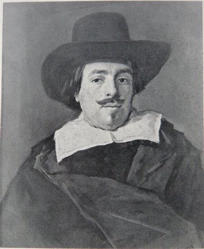 Öne doğru bakan bir adam portresi by Frans Hals