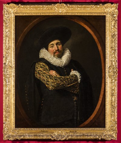 Bir adamın portresi, muhtemelen Isaac Abrahamsz. Massa, c.1622 (ahşap panel üzerine tuval üzerine yağlı boya) by Frans Hals