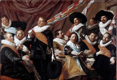Haarlem Aziz George Okçular Birliği Subaylarının Ziyafeti Franz Hals (yaklaşık 1580-1666) 1627 Sun. 179 x 257,5 cm Haarlem, Frans Hals Müzesi, Hollanda by Frans Hals