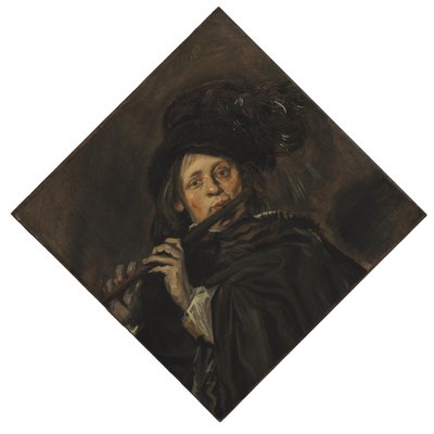 Flüt çalan genç adam by Frans Hals