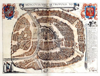 Moskova Haritası, 1572 by Frans Hogenberg