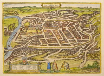 Georg Braun tarafından dünyanın ilk tiyatrosundan Vilnius, 1580