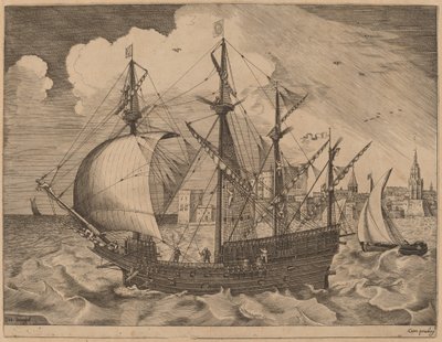 Silahlı Dört Usta Denize Açılıyor by Frans Huys after Pieter Bruegel the Elder