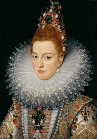 Arşidüşes Isabella, c.1601-20 (panel üzerine yağ) by Frans II (after) Pourbus