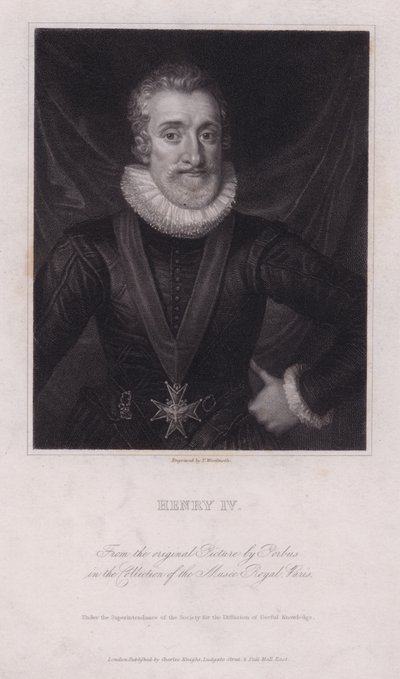 Henry IV, Fransa Kralı (gravür) by Frans II (after) Pourbus