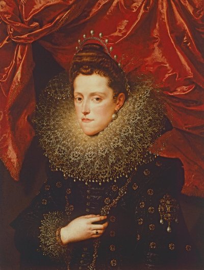 Mantua Düşesi Eleonora de Medici'nin portresi (tuval üzerine yağlı boya) by Frans II Pourbus