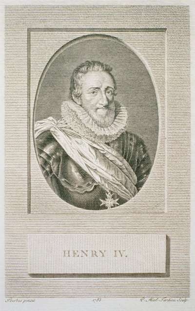 Henri IV (1553-1610), Pierre Alexandre Tardieu (1756-1844), 1783 tarafından oyulmuş by Frans II after Pourbus