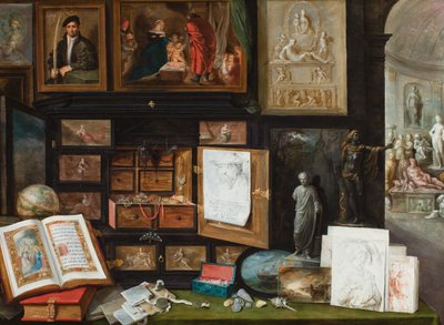 Bir Koleksiyoncunun Dolabı. c.1617 (panel üzerine yağlıboya) by Frans II the Younger Francken