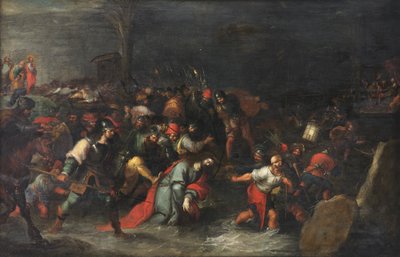 İsa tutuklandıktan sonra Cedron deresinden sürükleniyor by Frans II the Younger Francken