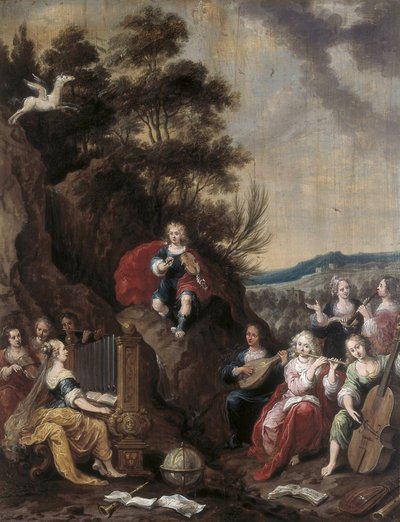 Apollo ile Muse konseri by Frans II the Younger Francken