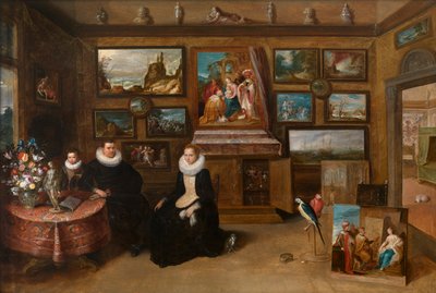Sebastian Leerse'nin Tablo Koleksiyonu, c.1610 (panel üzerine yağlıboya) by Frans II the Younger Francken