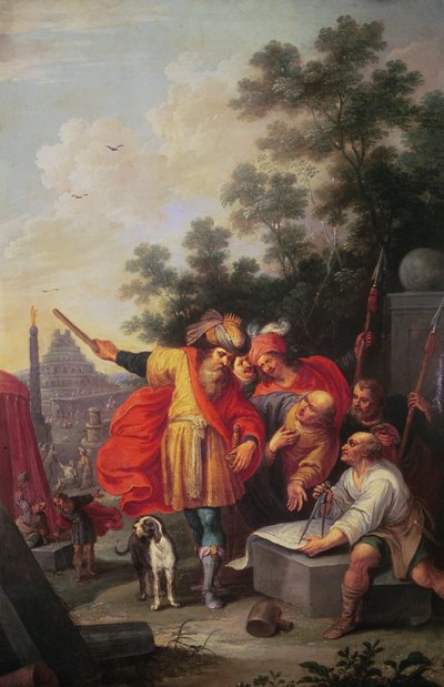 Babil Kulesi'nin İnşası veya Mimarlarla Konuşan Nemrut (tuval üzerine yağlı boya) by Frans II the Younger Francken