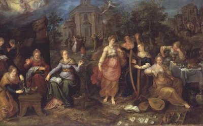 Bilge ve Budala Bakirelerin Meselleri by Frans II the Younger Francken