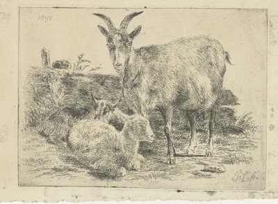 çocuk ile keçi by Frans Lebret