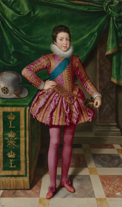 Fransa Kralı XIII.Louis'in Portresi by Frans Pourbus