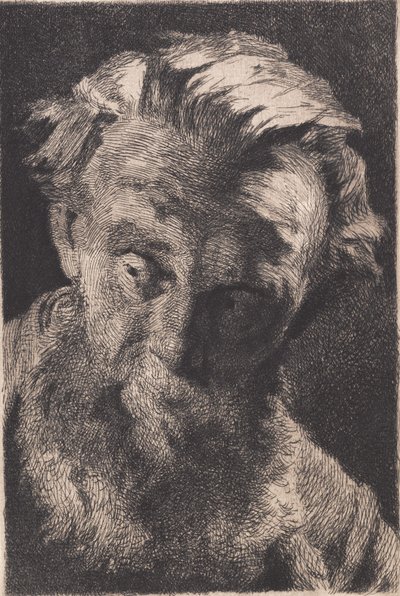 Kenara bakan yaşlı sakallı adam by Frans Schwartz