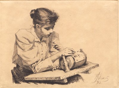 Kniplersken by Frans Schwartz