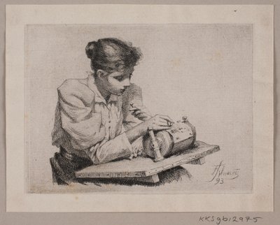 Kniplersken by Frans Schwartz