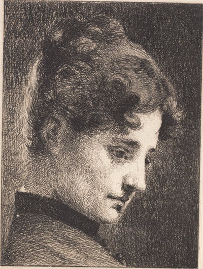 Sağa bakan genç bir kızın profil başı by Frans Schwartz
